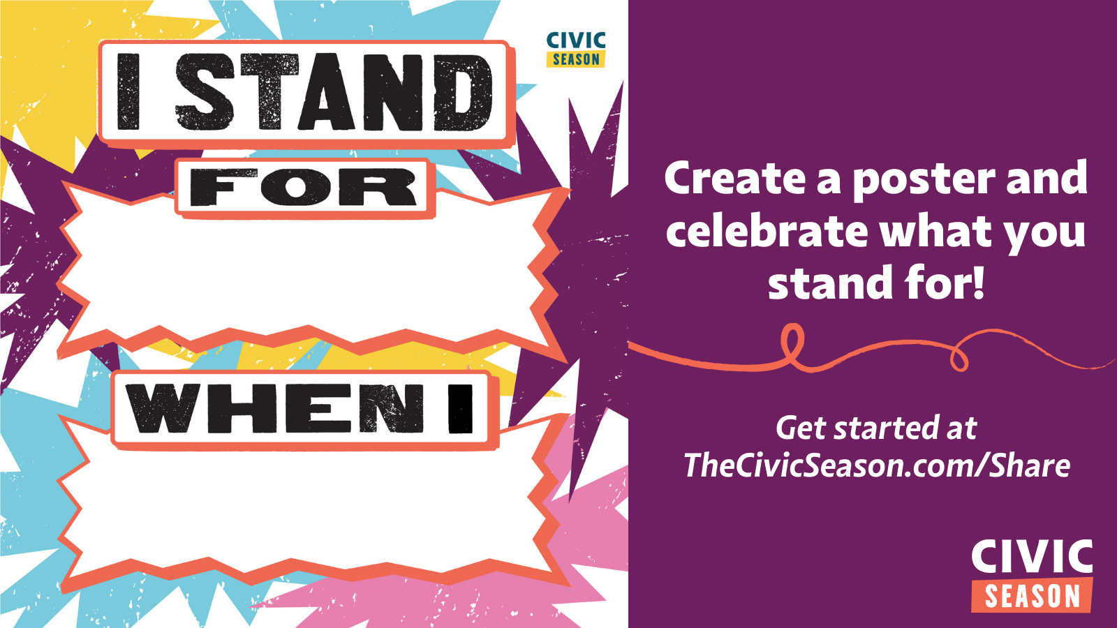Share What You Stand For with the iconic Civic Season Poster-Generator